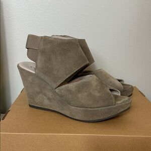 Cordani wedge suede leather shoes size 38 ( Italy)